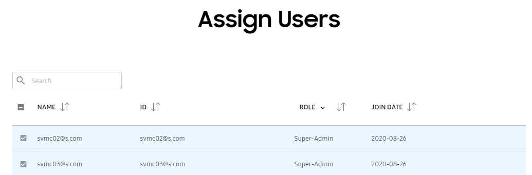 assign users