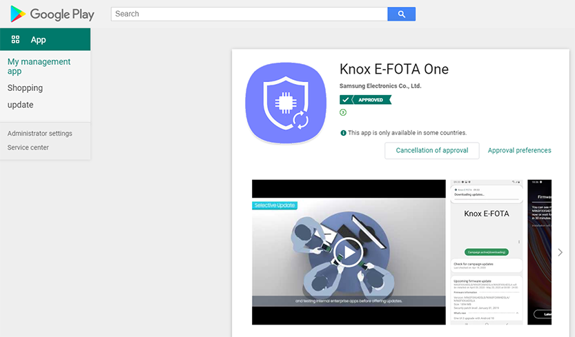 efota managed google play