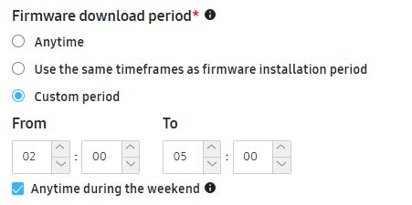 firmware download period weekends