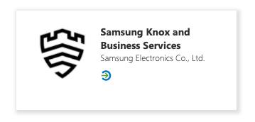 The Samsung Knox and Business Services app.