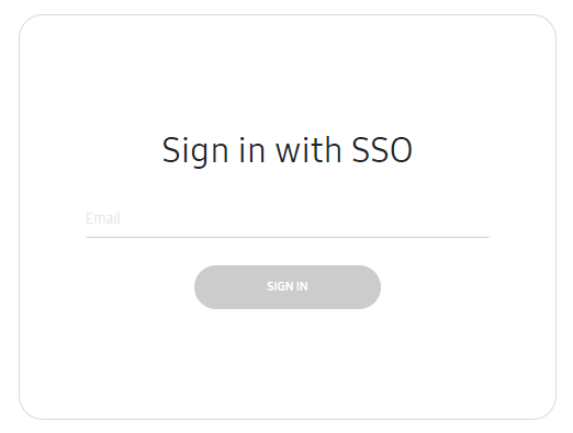 The Sign in with SSO screen