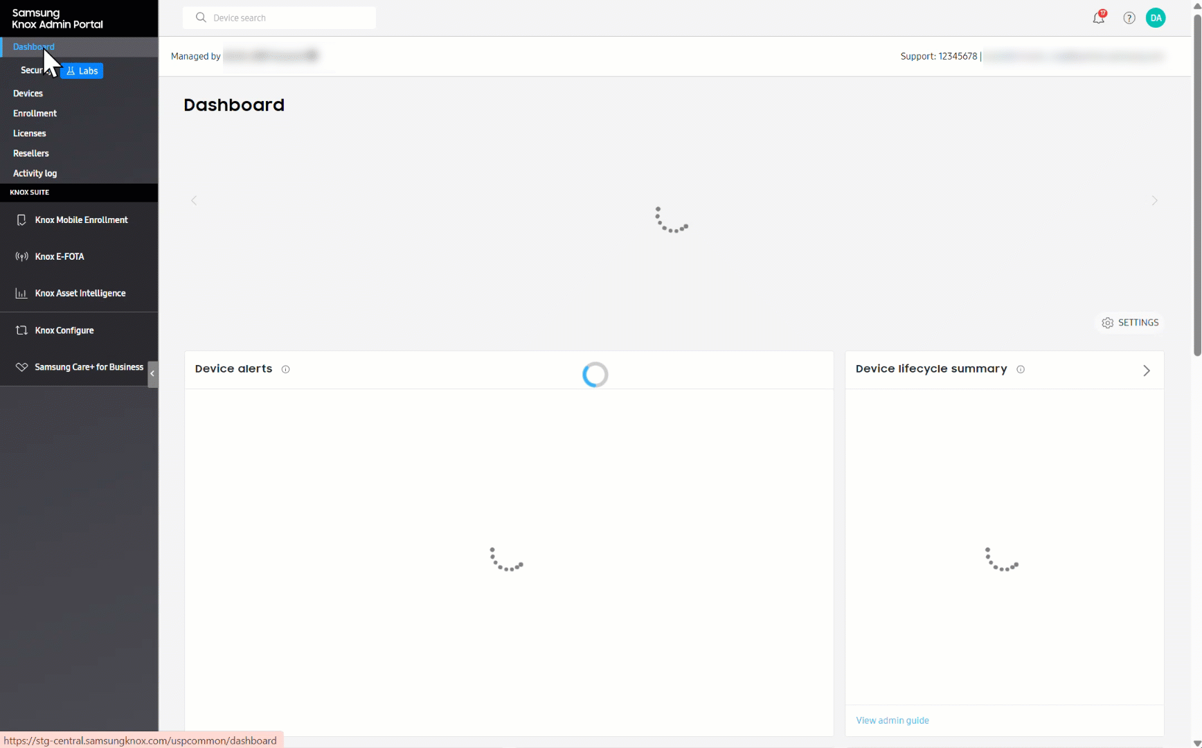 View Security dashboard