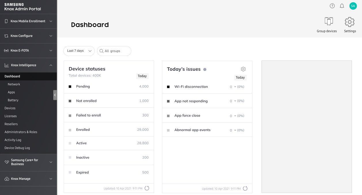 New dashboard redesign