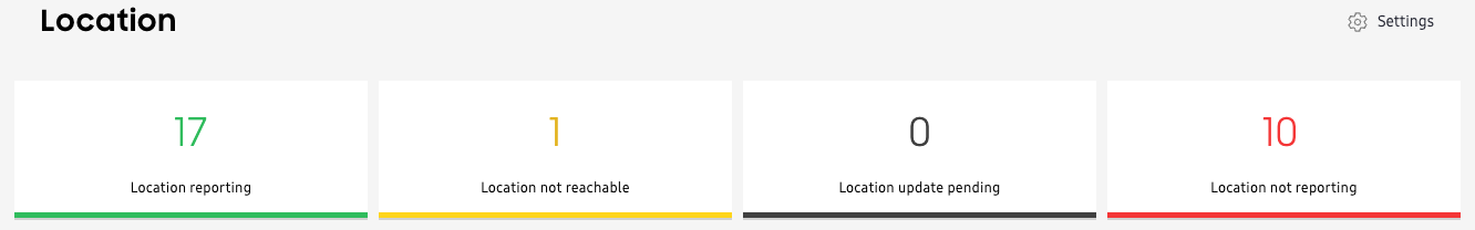 location statuses 