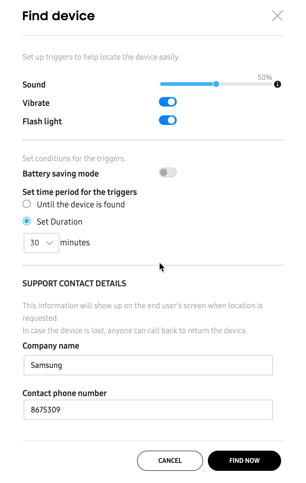 Find asset feature