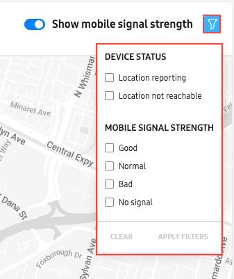 location map filter