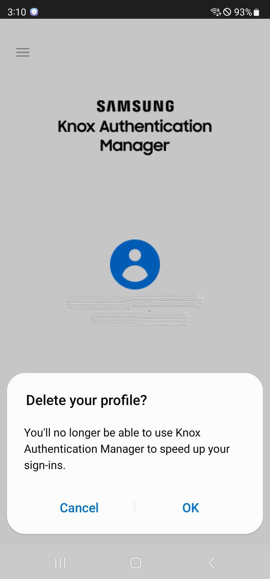 Delete profile.