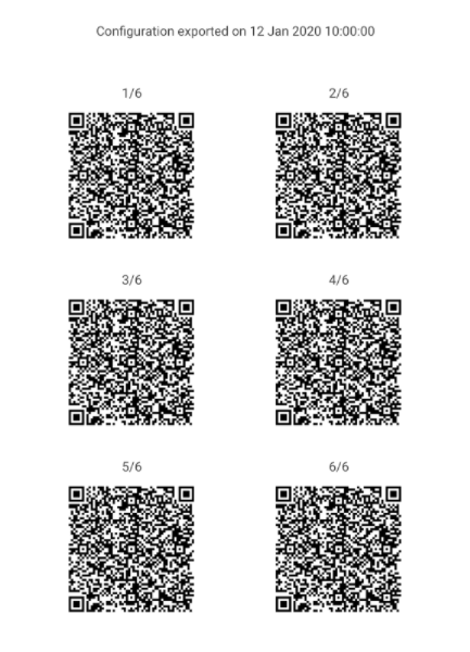 Multiple QR code export