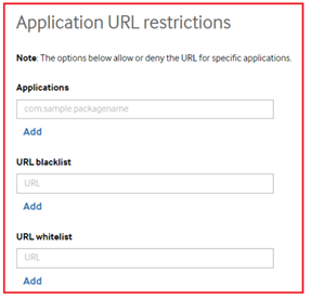 URL restrictions