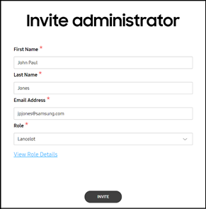 Invite administrator