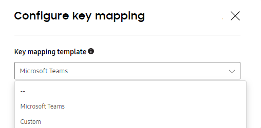 Configure key mapping