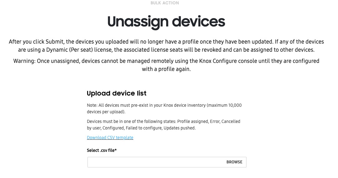 Remove devices