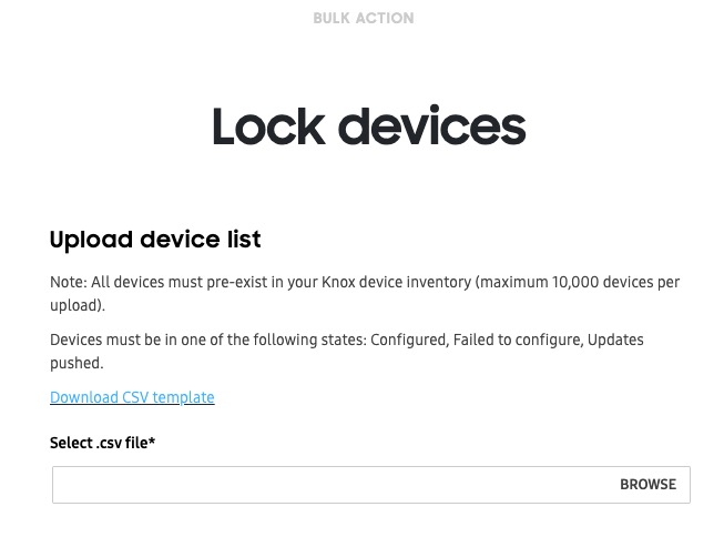 Device unlock in bulk