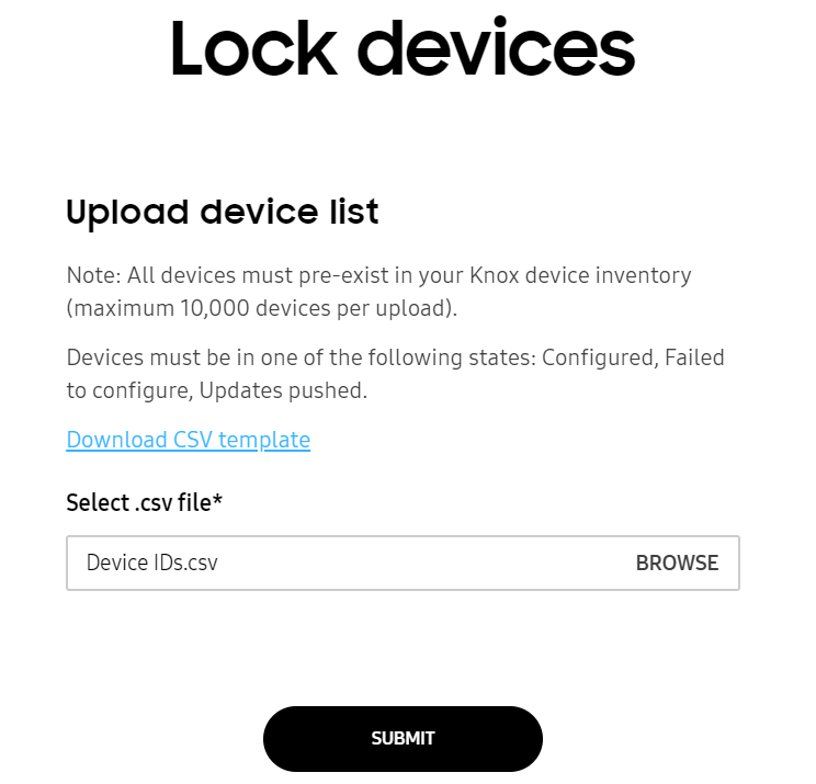 Device unlock in bulk