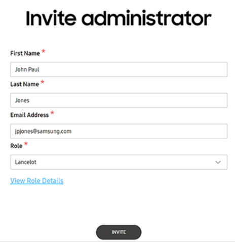 Invite an admin