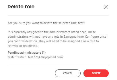 Delete role message