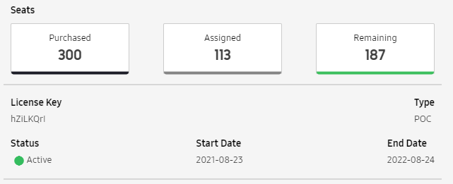 finish uploading license
