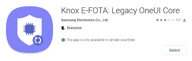 Select Knox Google Play