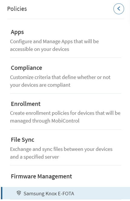 Knox E-FOTA Policies