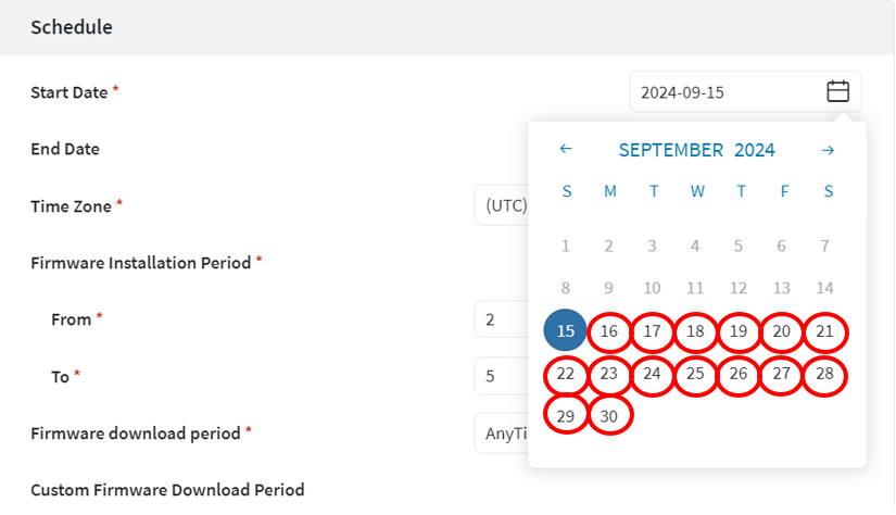 Schedule