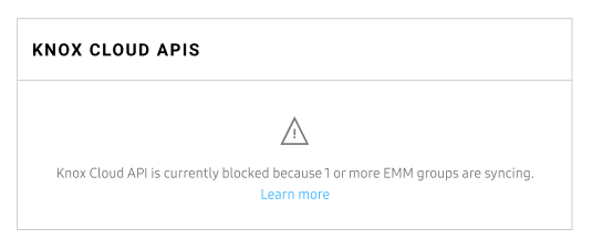 The API error about syncing EMM groups