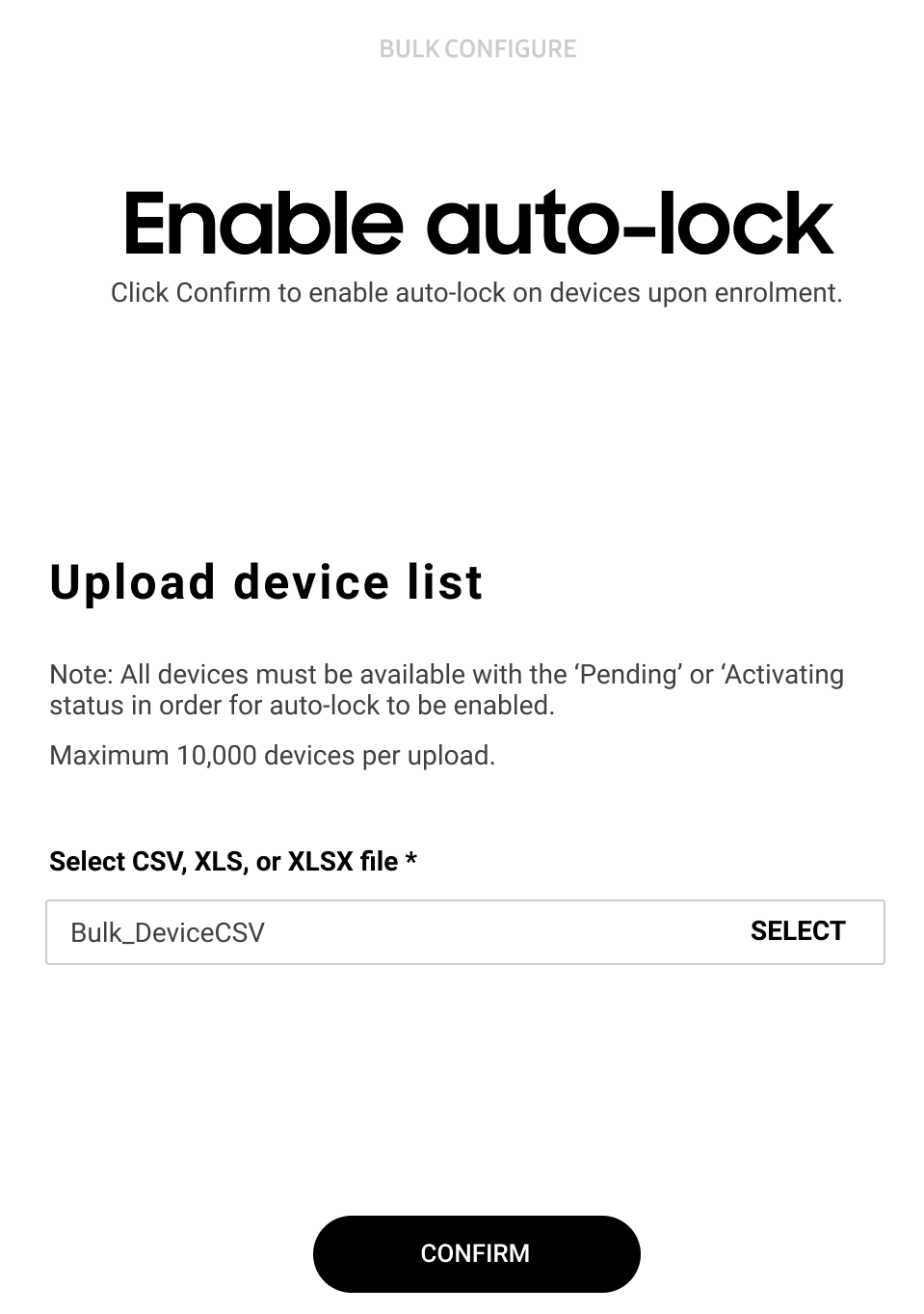 Enable auto-lock in bulk screen.