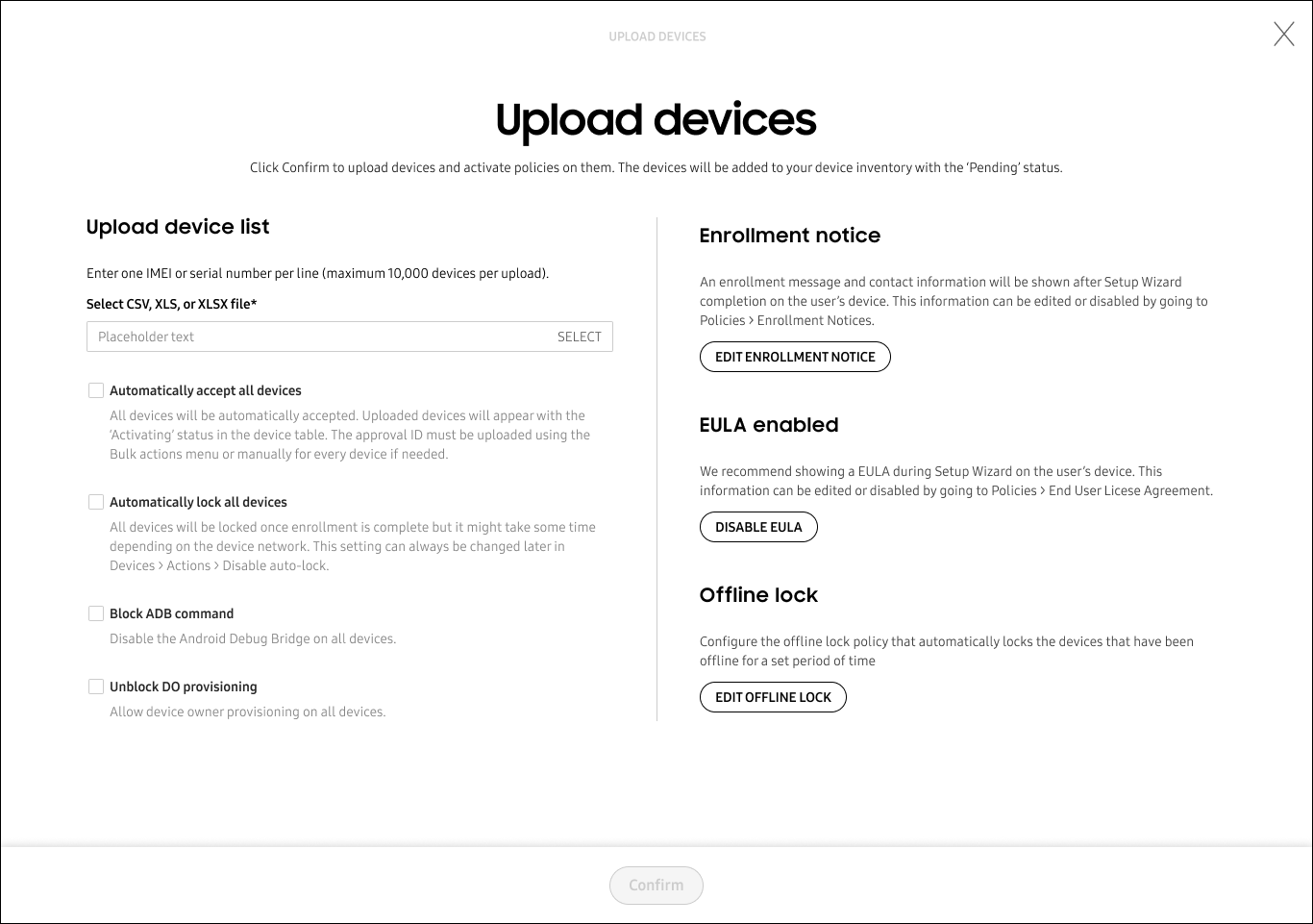 Upload Devices to Knox Guard