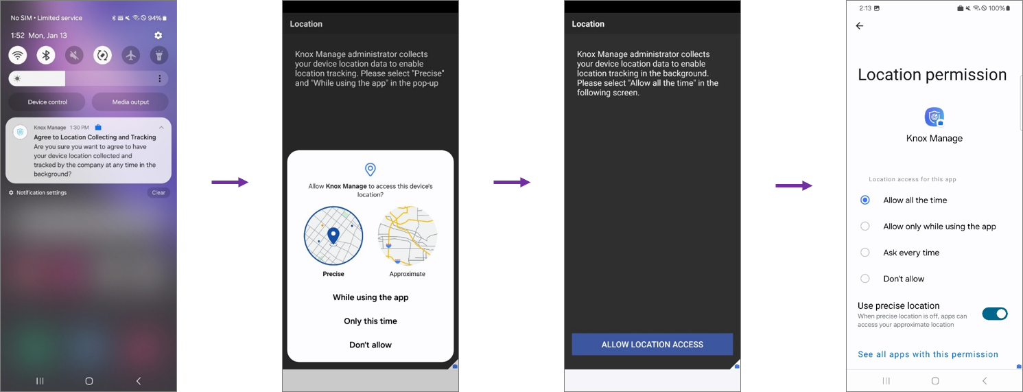 Grant location data access