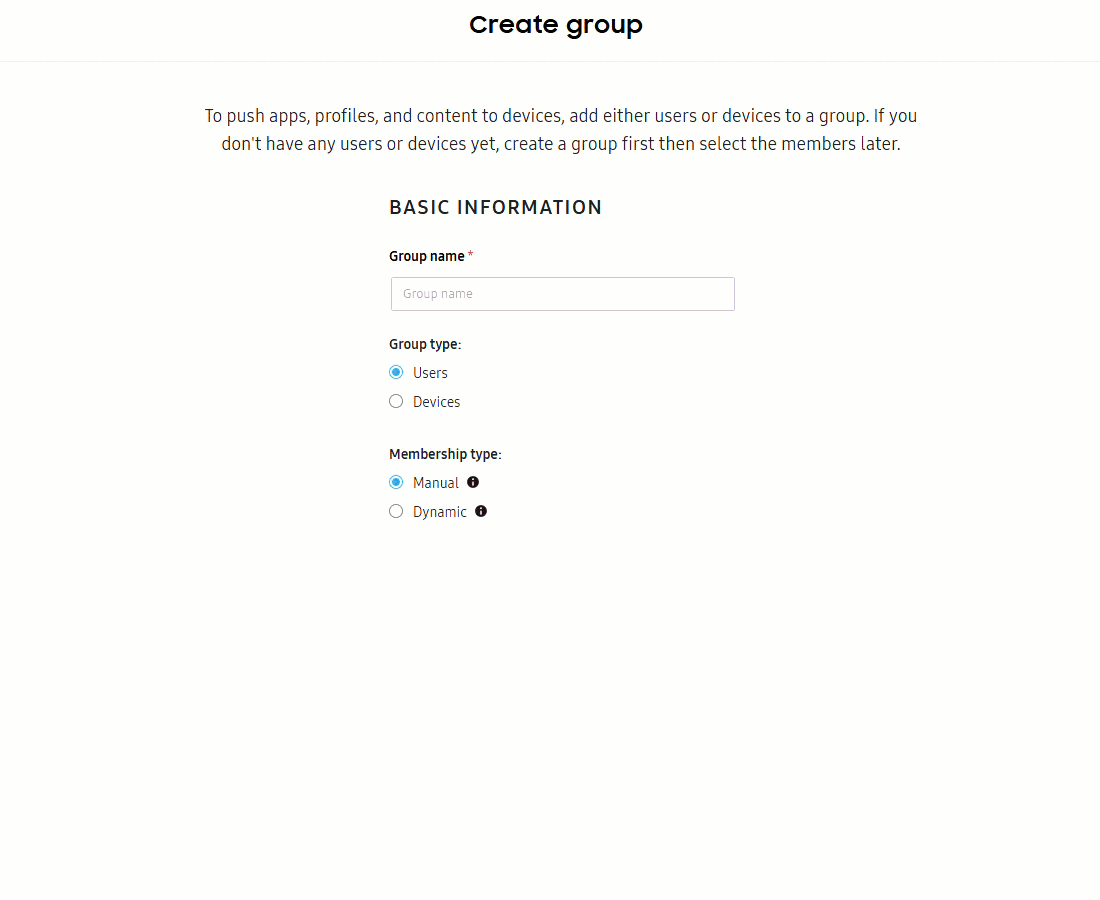 A gif of setting up dynamic groups.