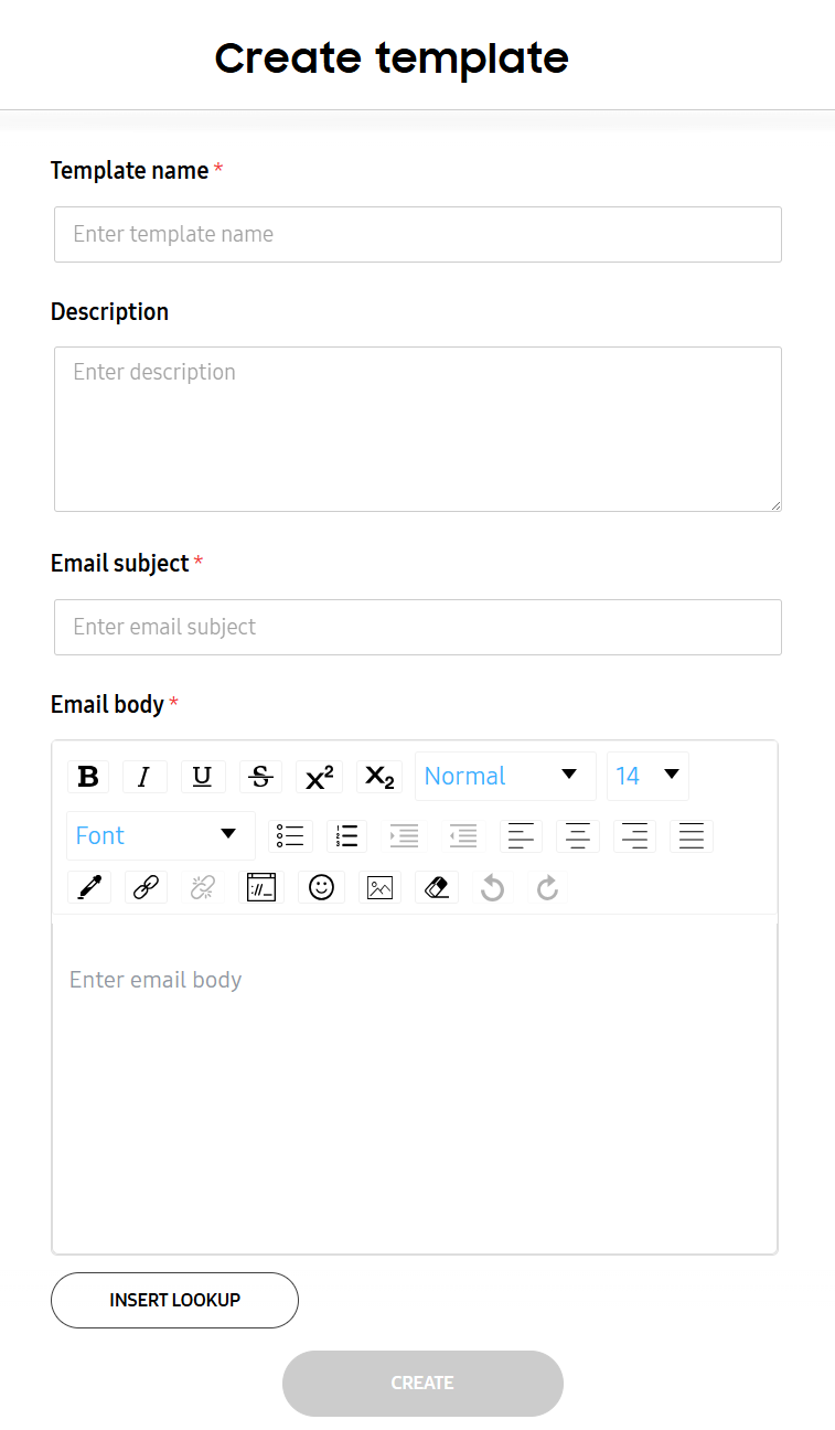 Create email template