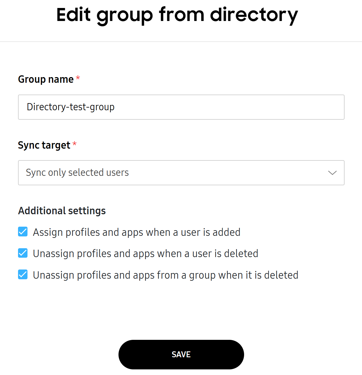 Edit group from directory page