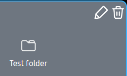 Edit and delete folder buttons