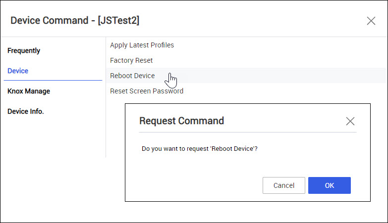 send device command