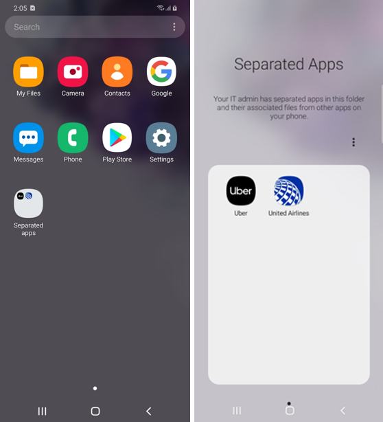 separated apps