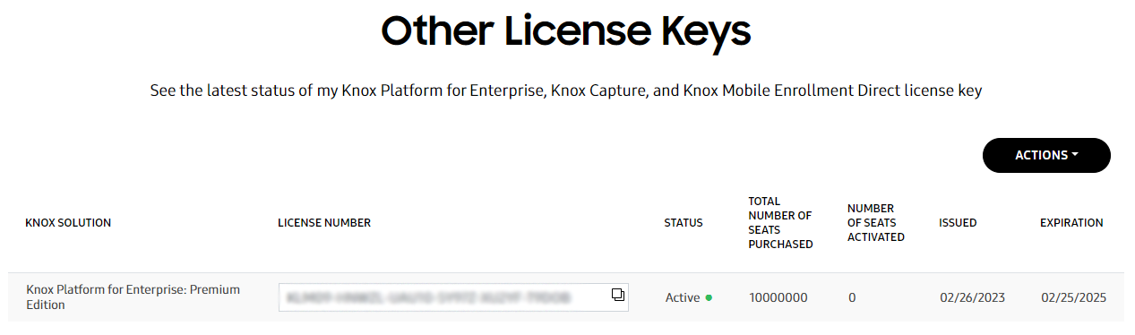 newly added KPE license