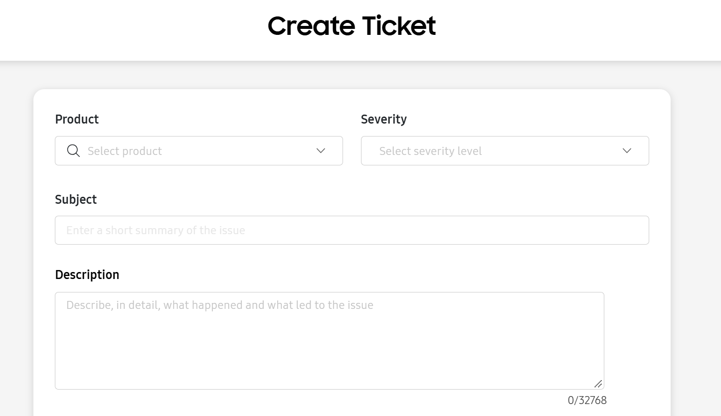 Create a priority support ticket in Samsung Care Pro