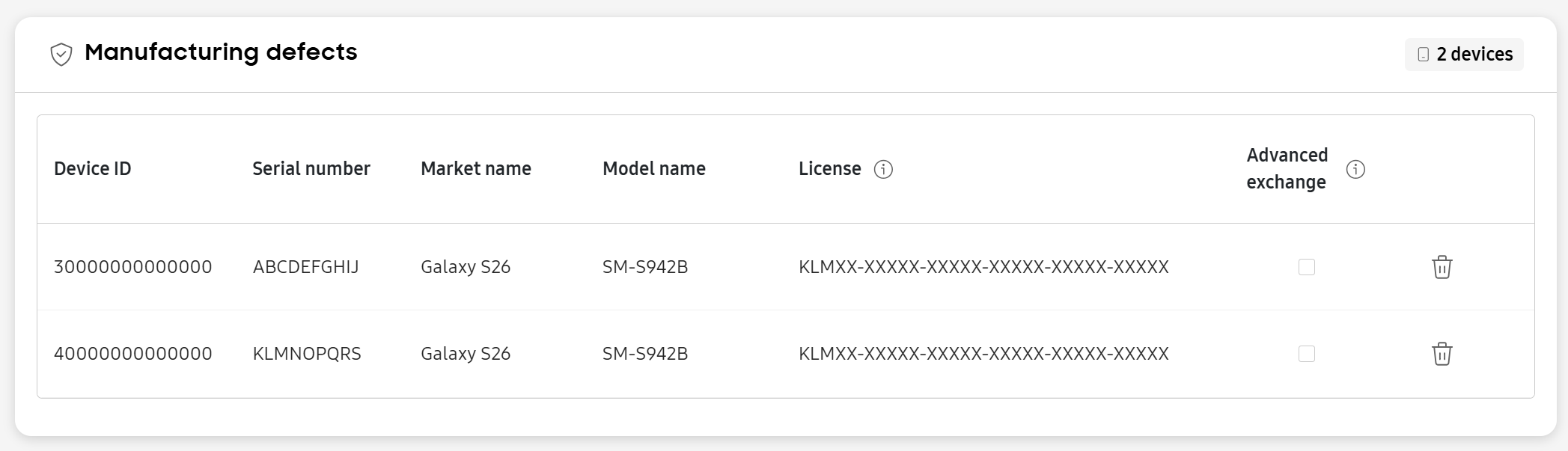 Assign a license to your devices.