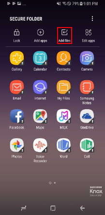 Add files to Secure Folder