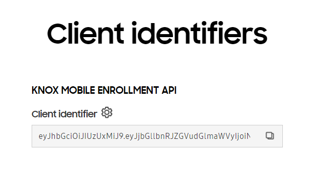 Generating your Client Identifier in the Knox Portal