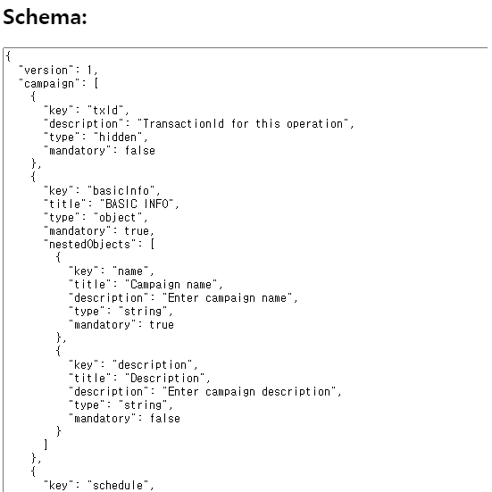 JSON schema for UI