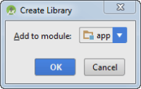 Select module to add library to
