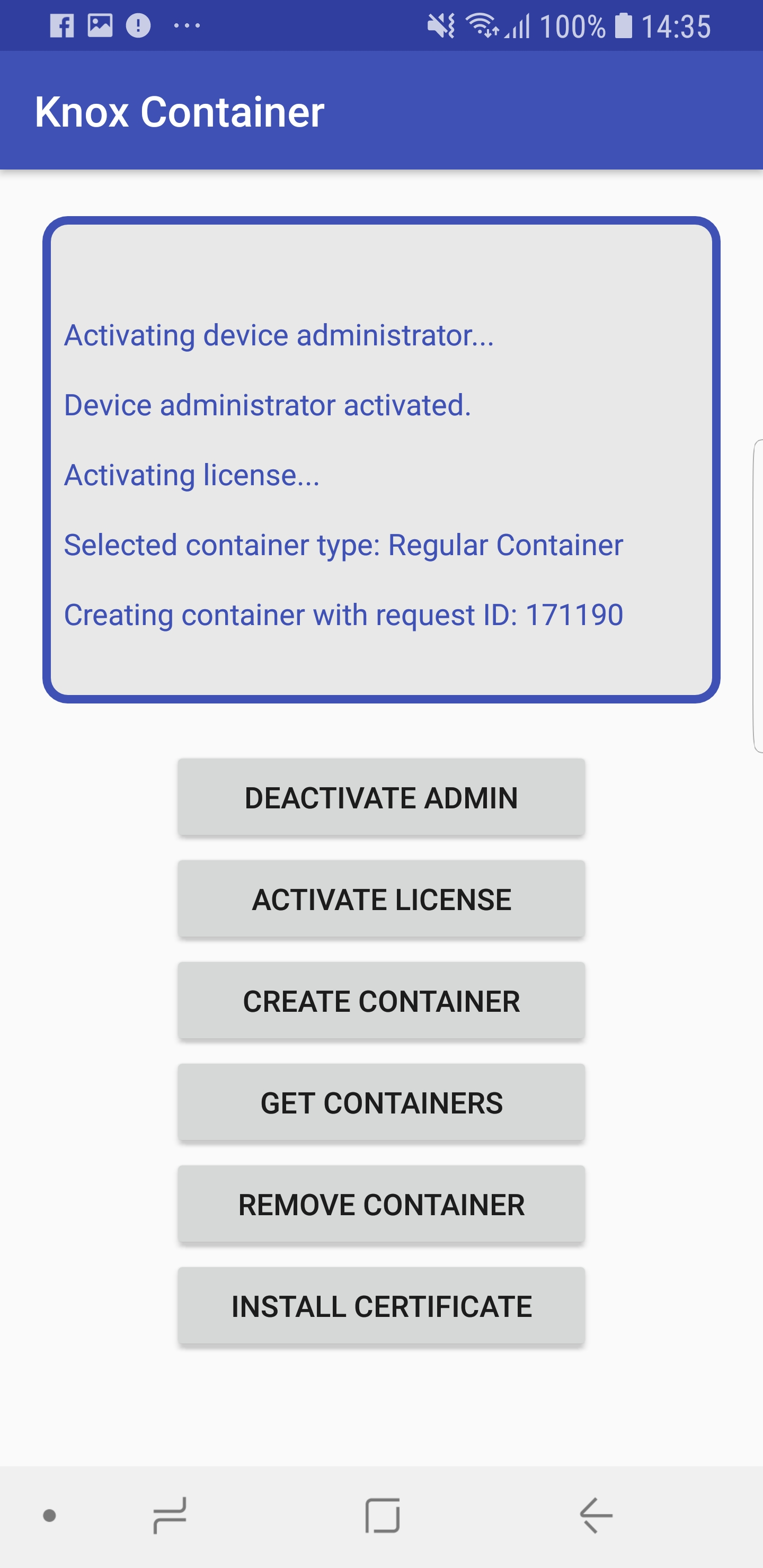 Knox container