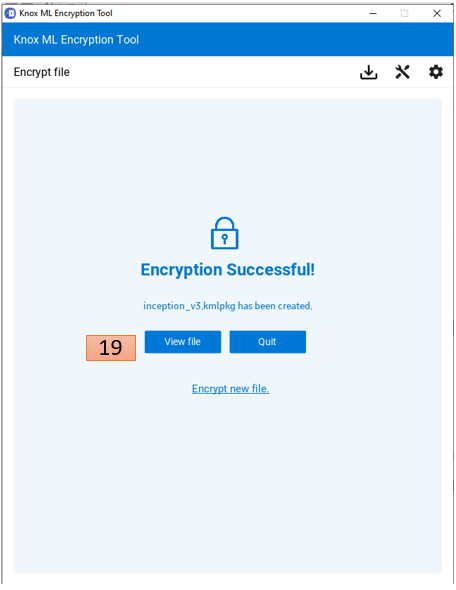 ML tool encryption