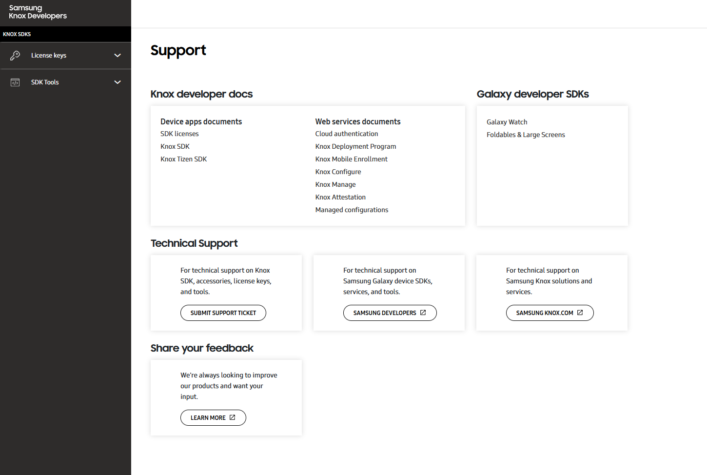 Dev portal support ticket