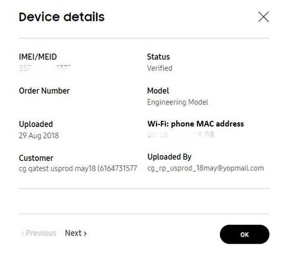 device details