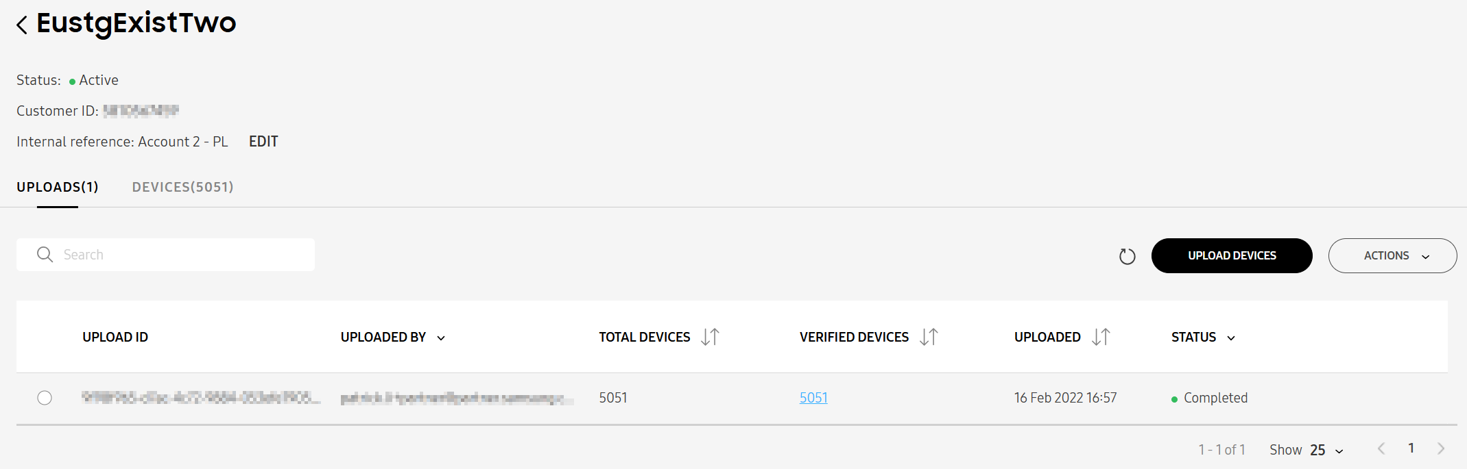 The customer details page.