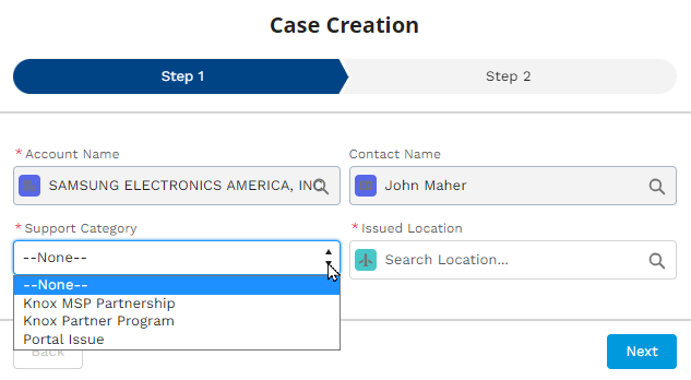 create a support case