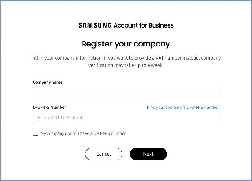 Diagram describing Knox cloud services account structure when using Samsung account for Business.