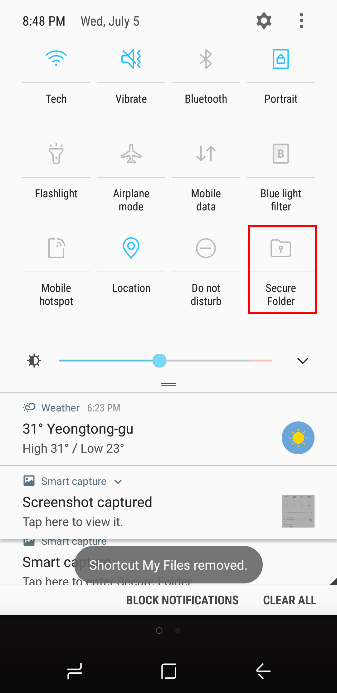 samsung note 20 secure folder