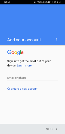 Add Google account
